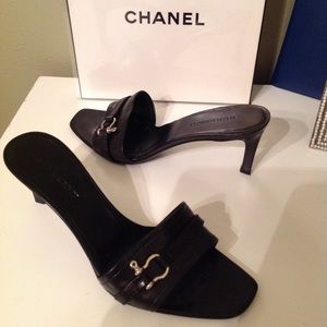 BURBERRY Black Slide on low Heels Sandals size 36